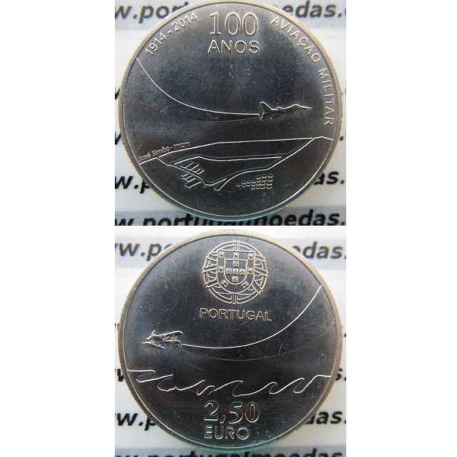 2,50€ Euros 2014, 100 Anos Da Aeronáutica Militar, cuproniquel  (2,50 Euro 2014, Military Aviation)