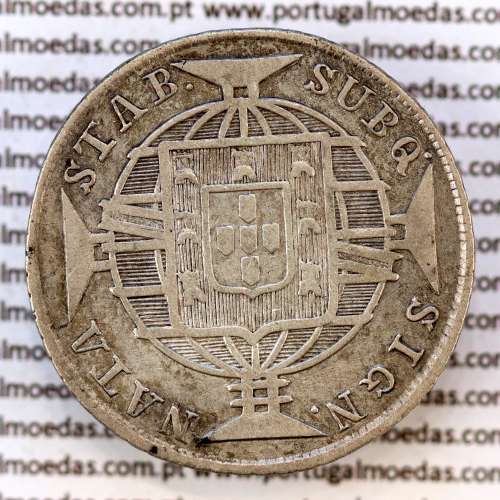 320 Réis 1820 Prata D. João VI (Brasil), Modulo Menor, valor facial junto á data, diadema losango e crucífero, ".ET." sobreposto