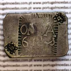 1845 Silver Canelo Ounce Coin from Portuguese Mozambique, Pataca of Queen Maria II (1834–1853). World Coins Mozambique KM26.1.