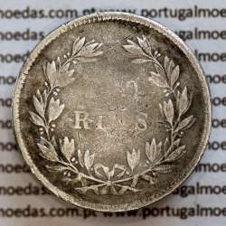 200 réis 1862 prata D. Luis I, dois tostões prata 1862, World Coins Portugal KM 507