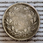 200 réis 1862 prata D. Luis I, dois tostões prata 1862, World Coins Portugal KM 507