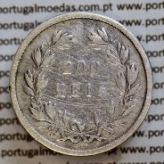 200 réis 1862 prata D. Luis I, dois tostões prata 1862, World Coins Portugal KM 507