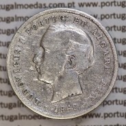 200 réis 1862 prata D. Luis I, dois tostões prata 1862, World Coins Portugal KM 507