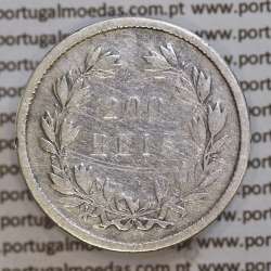 200 réis 1862 prata D. Luis I, dois tostões prata 1862, World Coins Portugal KM 507