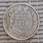 200 réis 1862 prata D. Luis I, dois tostões prata 1862, World Coins Portugal KM 507