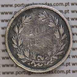 200 réis 1862 prata D. Luis I, dois tostões prata 1862, World Coins Portugal KM 507