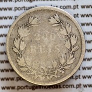 200 réis 1862 prata D. Luis I, dois tostões prata 1862, World Coins Portugal KM 507