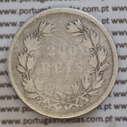 200 réis 1862 prata D. Luis I, dois tostões prata 1862, World Coins Portugal KM 507