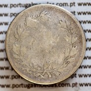 200 réis 1862 prata D. Luis I, dois tostões prata 1862, World Coins Portugal KM 507