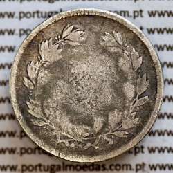 200 réis 1862 prata D. Luis I, dois tostões prata 1862, World Coins Portugal KM 507