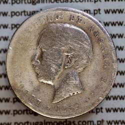 200 réis 1862 prata D. Luis I, dois tostões prata 1862, World Coins Portugal KM 507