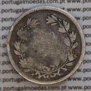 200 réis 1863 prata D. Luis I, dois tostões prata 1863, World Coins Portugal KM 507