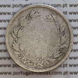 200 réis 1863 prata D. Luis I, dois tostões prata 1863, World Coins Portugal KM 507