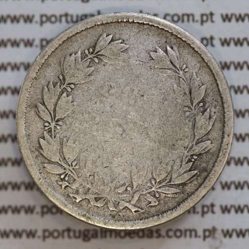 200 réis 1863 prata D. Luis I, dois tostões prata 1863, World Coins Portugal KM 507
