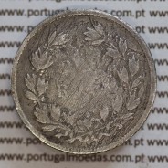 200 réis 1863 prata D. Luis I, dois tostões prata 1863, World Coins Portugal KM 507