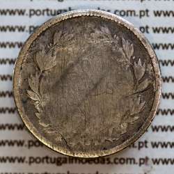 200 réis 1863 prata D. Luis I, dois tostões prata 1863, World Coins Portugal KM 507
