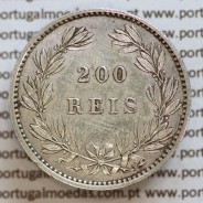 200 réis 1887 prata D. Luis I, dois tostões prata 1887, World Coins Portugal KM 512