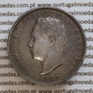 200 réis 1887 prata D. Luis I, dois tostões prata 1887, World Coins Portugal KM 512