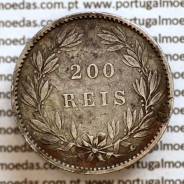 200 réis 1887 prata D. Luis I, dois tostões prata 1887, World Coins Portugal KM 512