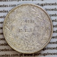 200 réis 1887 prata D. Luis I, dois tostões prata 1887, World Coins Portugal KM 512