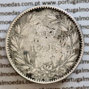 200 réis 1887 prata D. Luis I, dois tostões prata 1887, World Coins Portugal KM 512