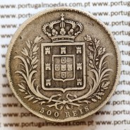 500 réis 1868 prata D. Luis I, moeda de cinco tostões prata 1868, World Coins Portugal KM 509 .L1.12.06.B8