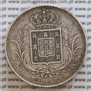 500 réis 1871 prata D. Luis I, moeda de cinco tostões prata 1871, World Coins Portugal KM 509. L1.12.08.A7