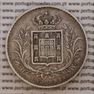 500 réis 1871 prata D. Luis I, moeda de cinco tostões prata 1871, World Coins Portugal KM 509. L1.12.08.B3