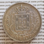 500 réis 1871 prata D. Luis I, moeda de cinco tostões prata 1871, World Coins Portugal KM 509. L1.12.08.b4