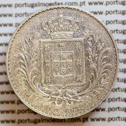 500 réis 1871 prata D. Luis I, moeda de cinco tostões prata 1871, World Coins Portugal KM 509. L1.12.08.b5