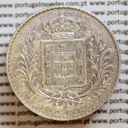 500 réis 1871 prata D. Luis I, moeda de cinco tostões prata 1871, World Coins Portugal KM 509. L1.12.08.b5