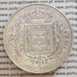 500 réis 1871 prata D. Luis I, moeda de cinco tostões prata 1871, World Coins Portugal KM 509. L1.12.08.b5