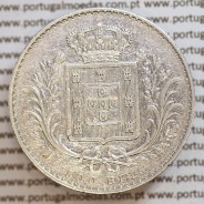 500 réis 1871 prata D. Luis I, moeda de cinco tostões prata 1871, World Coins Portugal KM 509. L1.12.08.b5