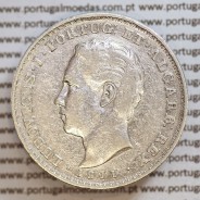 500 réis 1871 prata D. Luis I, moeda de cinco tostões prata 1871, World Coins Portugal KM 509. L1.12.08.b5