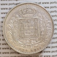 500 réis 1871 prata D. Luis I, moeda de cinco tostões prata 1871, World Coins Portugal KM 509 .L1.12.08.B8