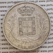 500 réis 1875 prata D. Luis I, moeda de cinco tostões prata 1875, World Coins Portugal KM 509 .L1.12.11.A5
