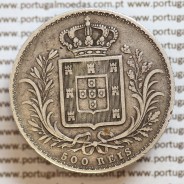 500 réis 1875 prata D. Luis I, moeda de cinco tostões prata 1875, World Coins Portugal KM 509 .L1.12.11.B3