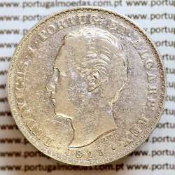 500 réis 1875 prata D. Luis I, moeda de cinco tostões prata 1875, World Coins Portugal KM 509 .L1.12.11.B4