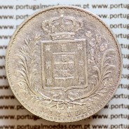 500 réis 1875 prata D. Luis I, moeda de cinco tostões prata 1875, World Coins Portugal KM 509 .L1.12.11.B4