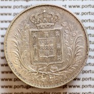 500 réis 1875 prata D. Luis I, moeda de cinco tostões prata 1875, World Coins Portugal KM 509 .L1.12.11.B5