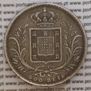 500 réis 1875 prata D. Luis I, moeda de cinco tostões prata 1875, World Coins Portugal KM 509 .L1.12.11.C4
