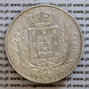 500 réis 1887 prata D. Luis I, moeda de cinco tostões prata 1887, World Coins Portugal KM 509 .L1.12.19.B8