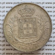 500 réis 1888 prata D. Luis I, moeda de cinco tostões prata 1888, World Coins Portugal KM 509 .L1.12.20.A4