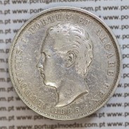500 réis 1888 prata D. Luis I, moeda de cinco tostões prata 1888, World Coins Portugal KM 509 .L1.12.20.B8
