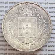 500 réis 1889 prata D. Luis I, moeda de cinco tostões prata 1889, World Coins Portugal KM 509 .L1.12.22.A4