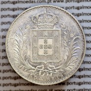 500 réis 1889 prata D. Luis I, moeda de cinco tostões prata 1889, World Coins Portugal KM 509 .L1.12.22.A9