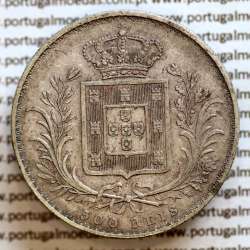 500 réis 1889 prata D. Luis I, moeda de cinco tostões prata 1889, World Coins Portugal KM 509 .L1.12.22.B3