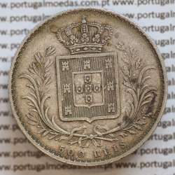500 réis 1889 prata D. Luis I, moeda de cinco tostões prata 1889, World Coins Portugal KM 509 .L1.12.22.B5