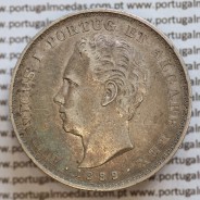 500 réis 1889 prata D. Luis I, moeda de cinco tostões prata 1889, World Coins Portugal KM 509 .L1.12.22.B6
