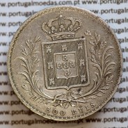 500 réis 1889 prata D. Luis I, moeda de cinco tostões prata 1889, World Coins Portugal KM 509 .L1.12.22.C3